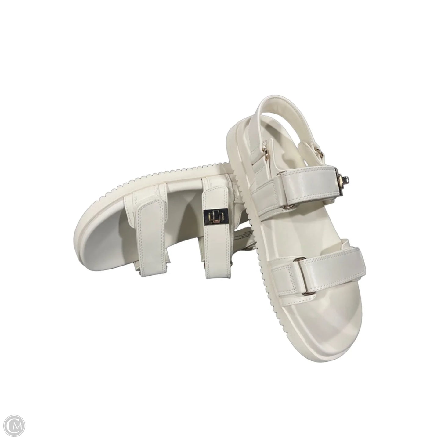 Sandals Heels Platform By A New Day In Cream, Size: 10