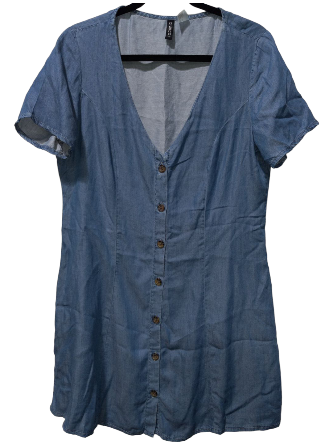 Blue Denim Dress Casual Short Divided, Size M