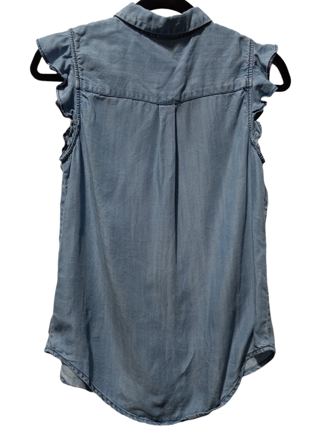 Top Sleeveless By Who What Wear In Blue Denim, Size: Xs