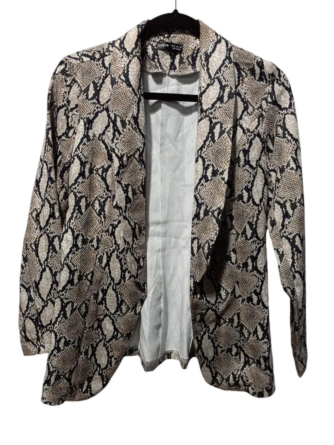 Cardigan By Shein In Snakeskin Print, Size: Xs