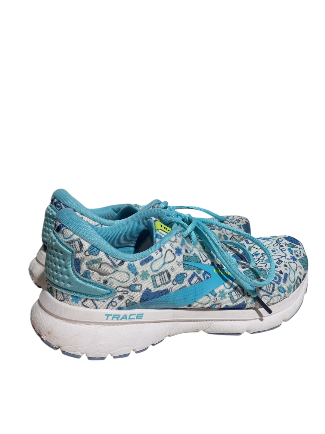 Shoes Sneakers By Brooks In Blue & White, Size: 9.5