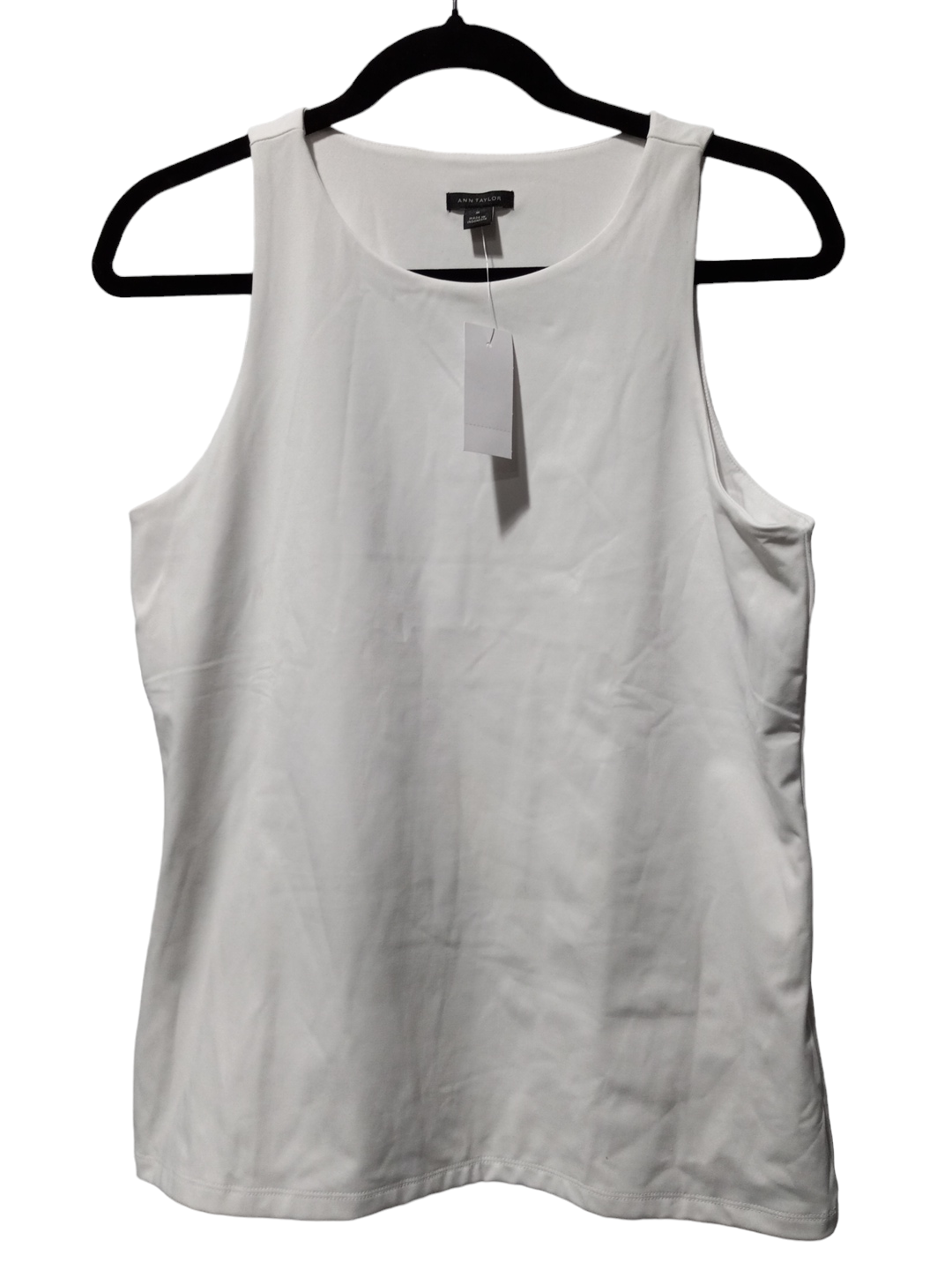 Blouse Sleeveless By Ann Taylor In White, Size: M