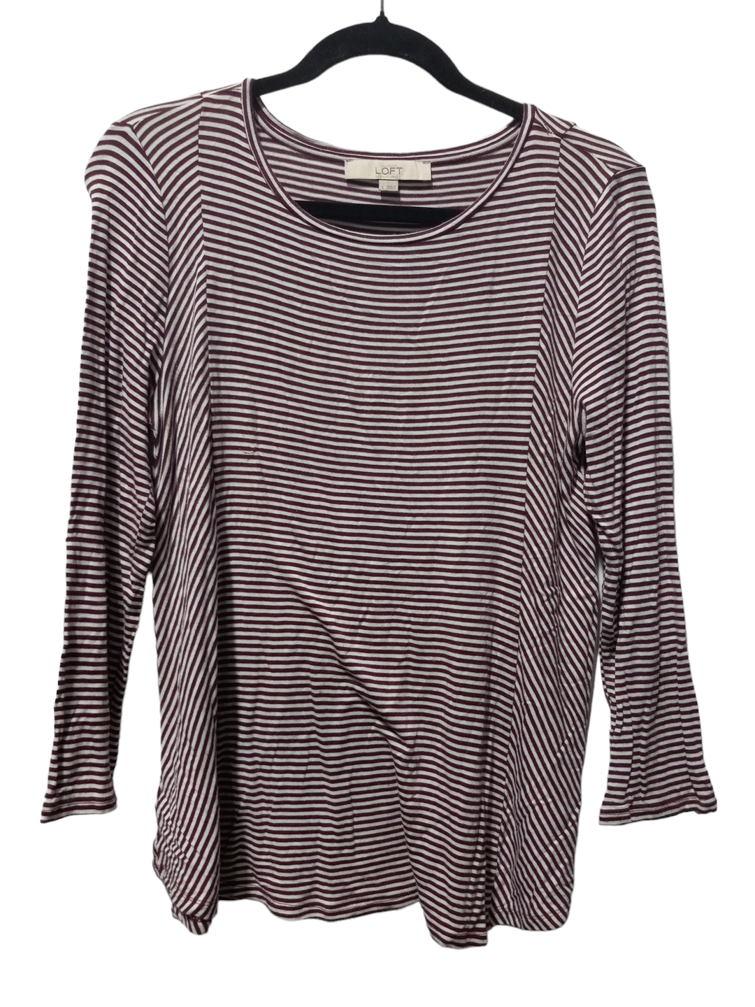 Top Long Sleeve By Entro In Striped Pattern, Size: L