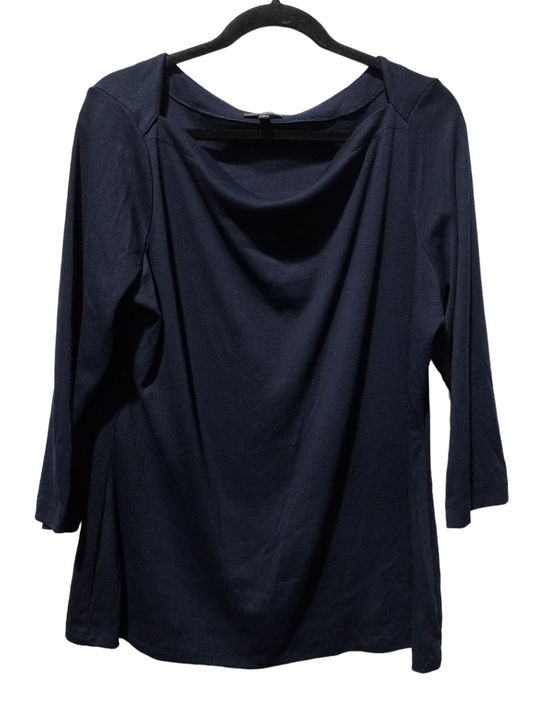 Top 3/4 Sleeve Basic By Limited In Navy, Size: Xl