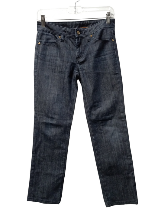 Jeans Straight By Tory Burch In Blue Denim, Size: 1