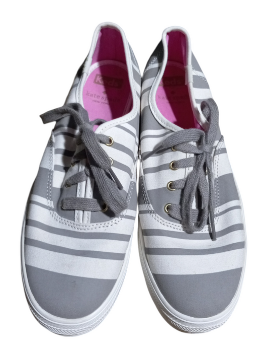 Shoes Sneakers By Kate Spade In Grey & White, Size: 7.5