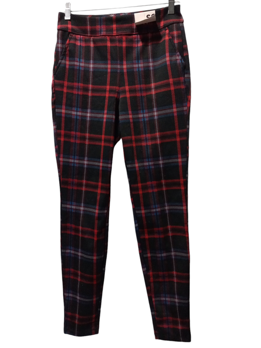 Pants Leggings By So In Plaid Pattern, Size: S