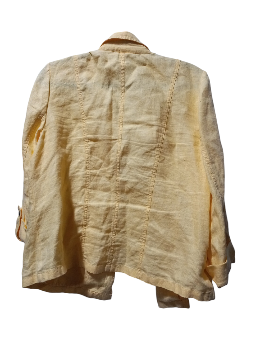 Jacket Shirt By Chicos In Yellow, Size: Xl