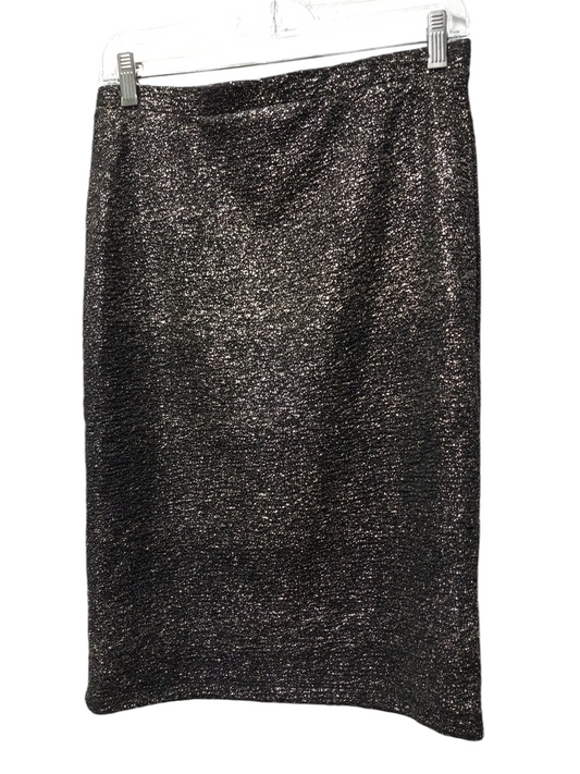 Skirt Midi By Clothes Mentor In Black & Gold, Size: M