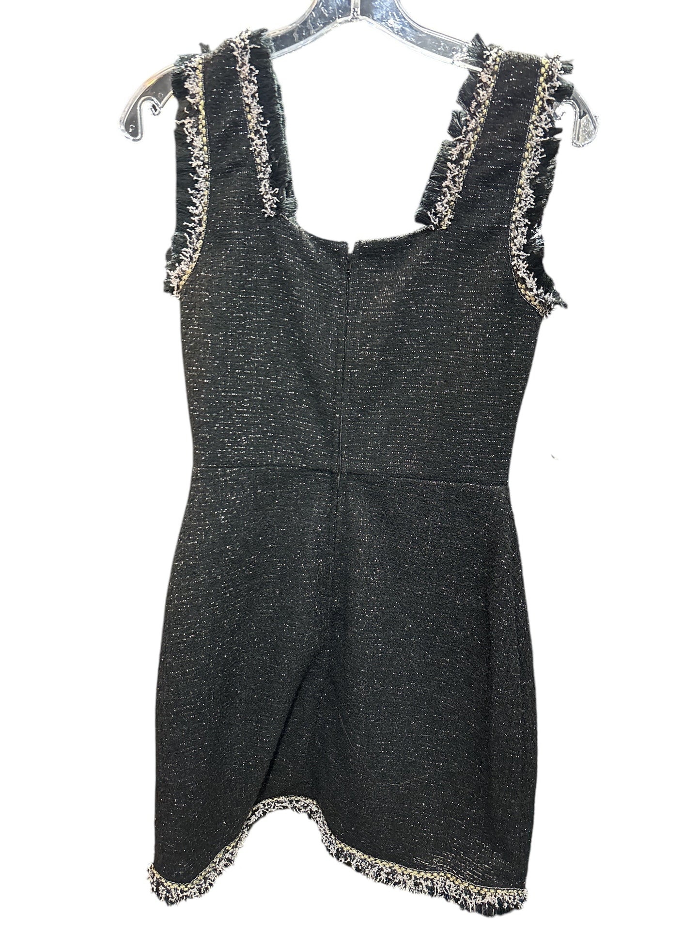 Dress Party Short By Francesca's In Black & Silver, Size: S