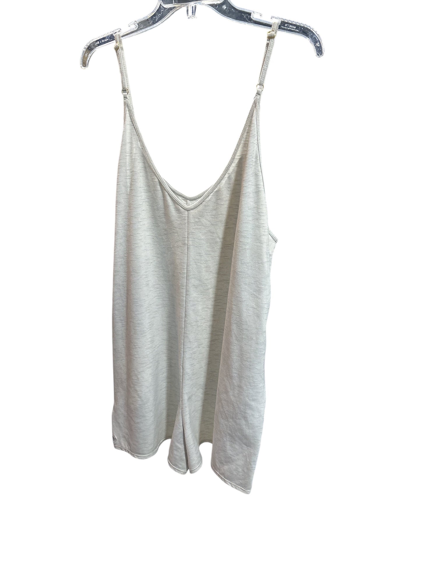 Romper By Clothes Mentor In Grey & White, Size: L