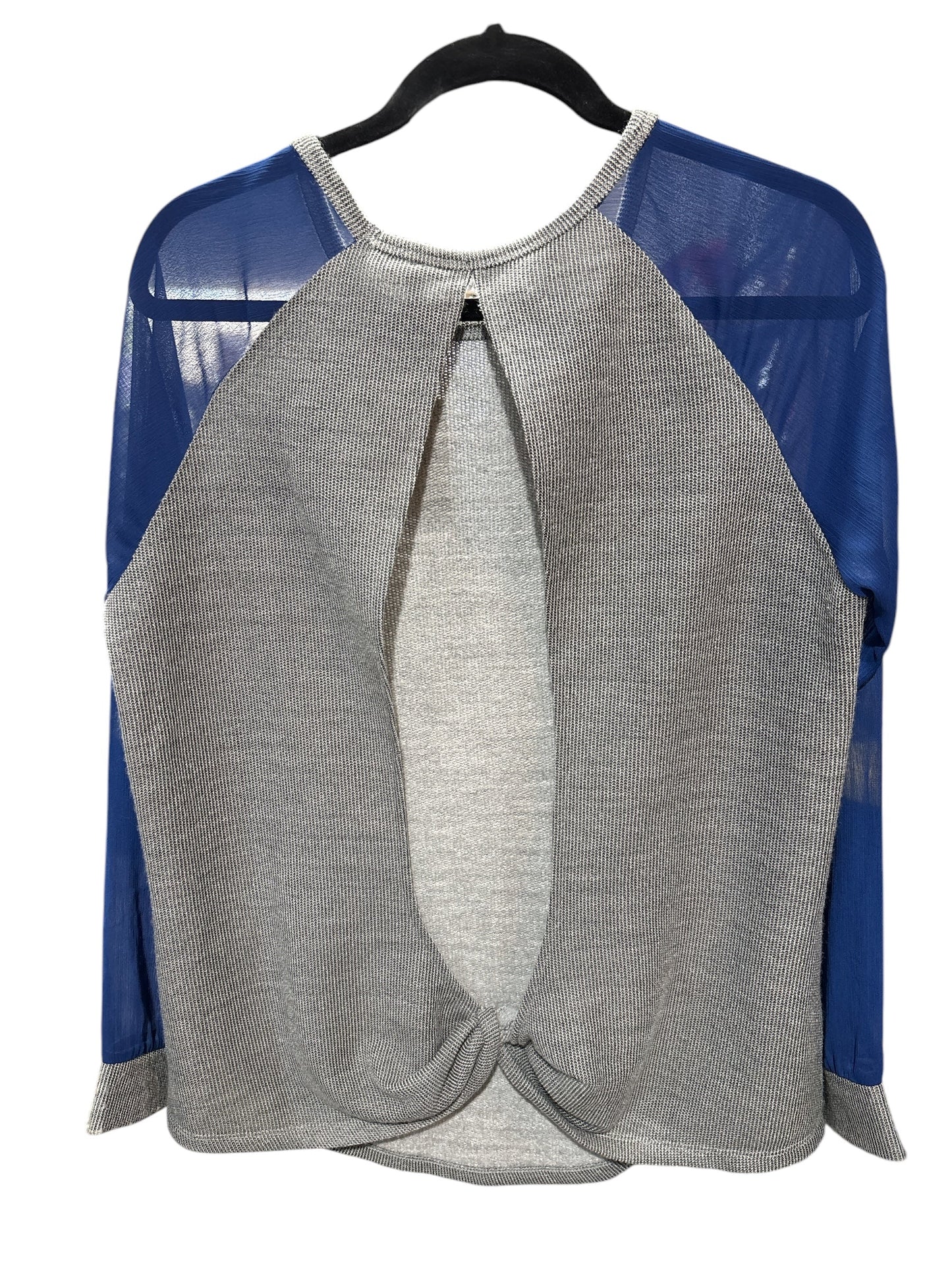 Blouse Long Sleeve By Sanctuary In Blue & Grey, Size: L