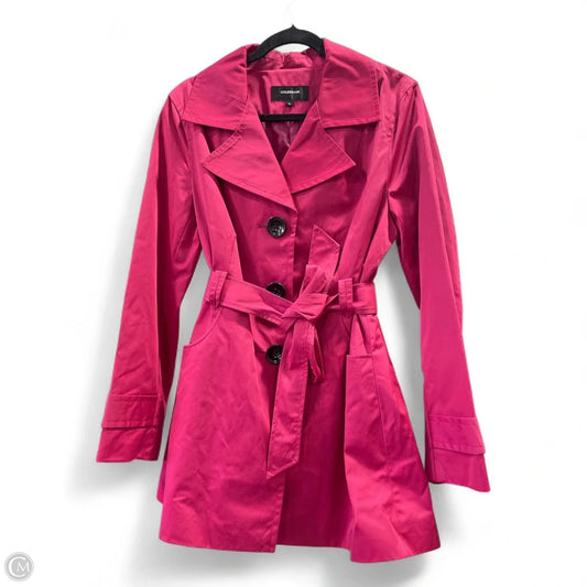 Coat Raincoat By Colebrook In Pink, Size: L
