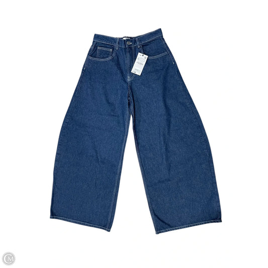 Jeans Wide Leg By Zara In Blue Denim, Size: 10