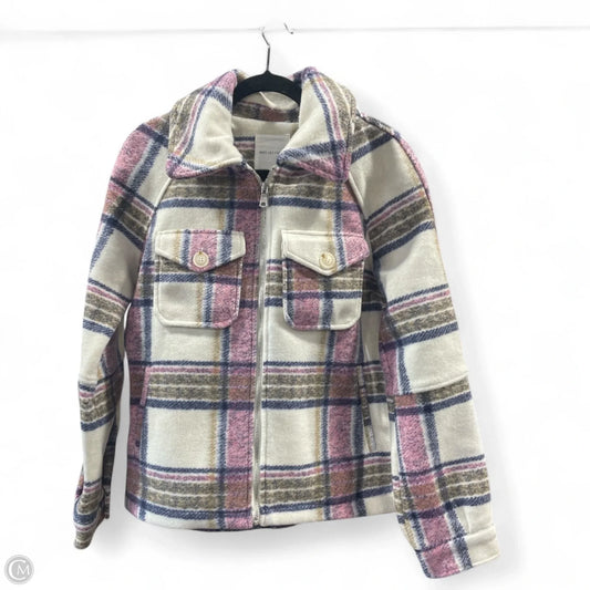 Coat Wool By Avec Les Filles In Plaid Pattern, Size: S