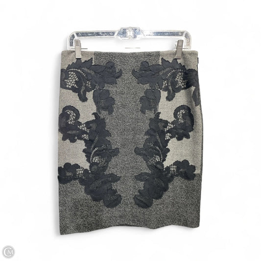 Skirt Designer By Diane Von Furstenberg In Black & Grey, Size: 8