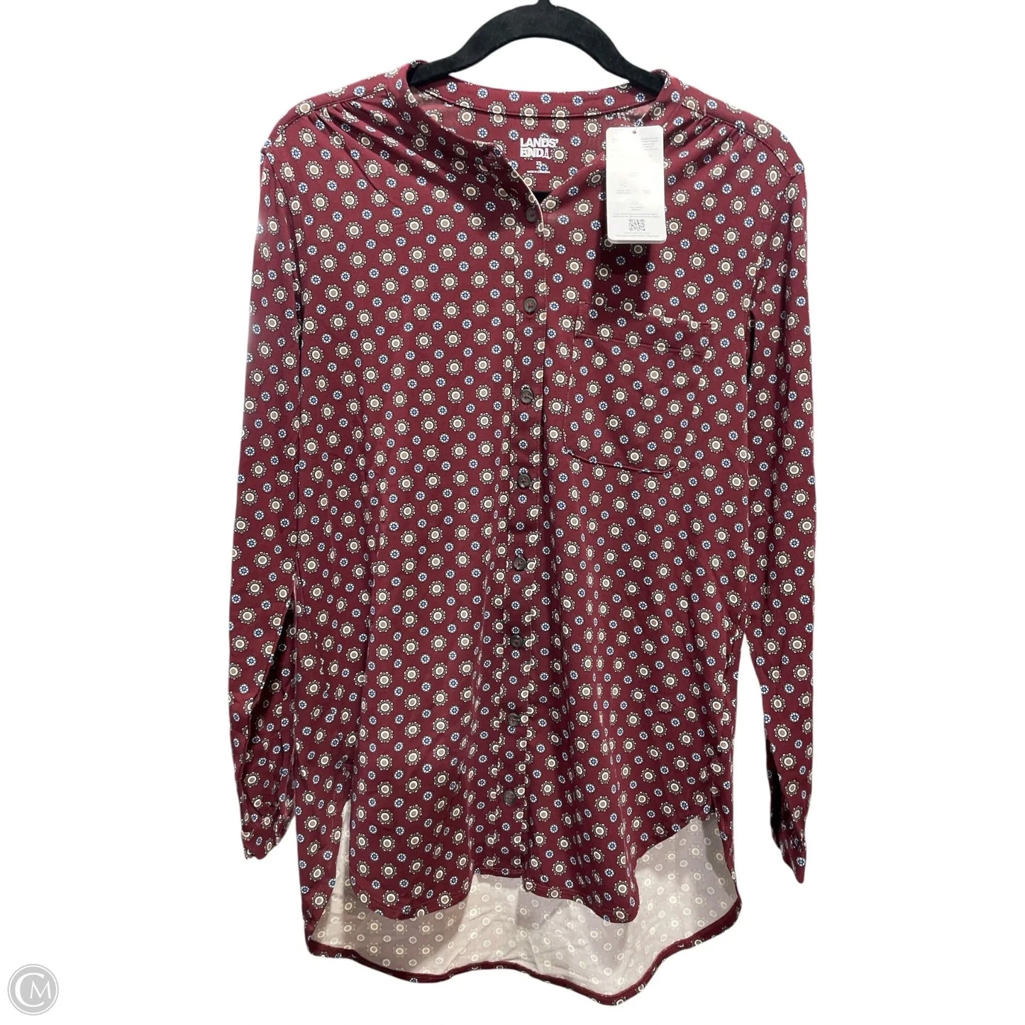 Tunic Long Sleeve By Lands End In Multi-colored, Size: Xs