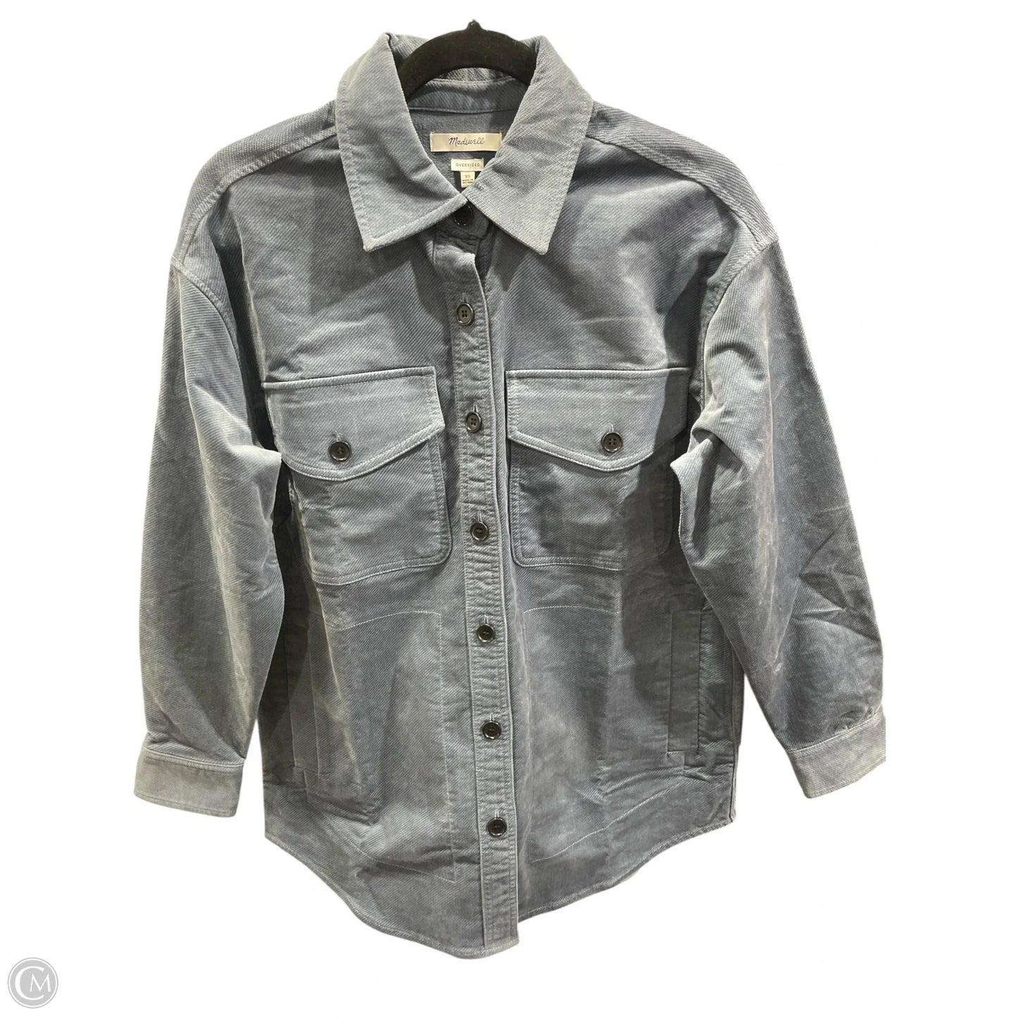 Jacket Shirt By Madewell In Blue, Size: Xs