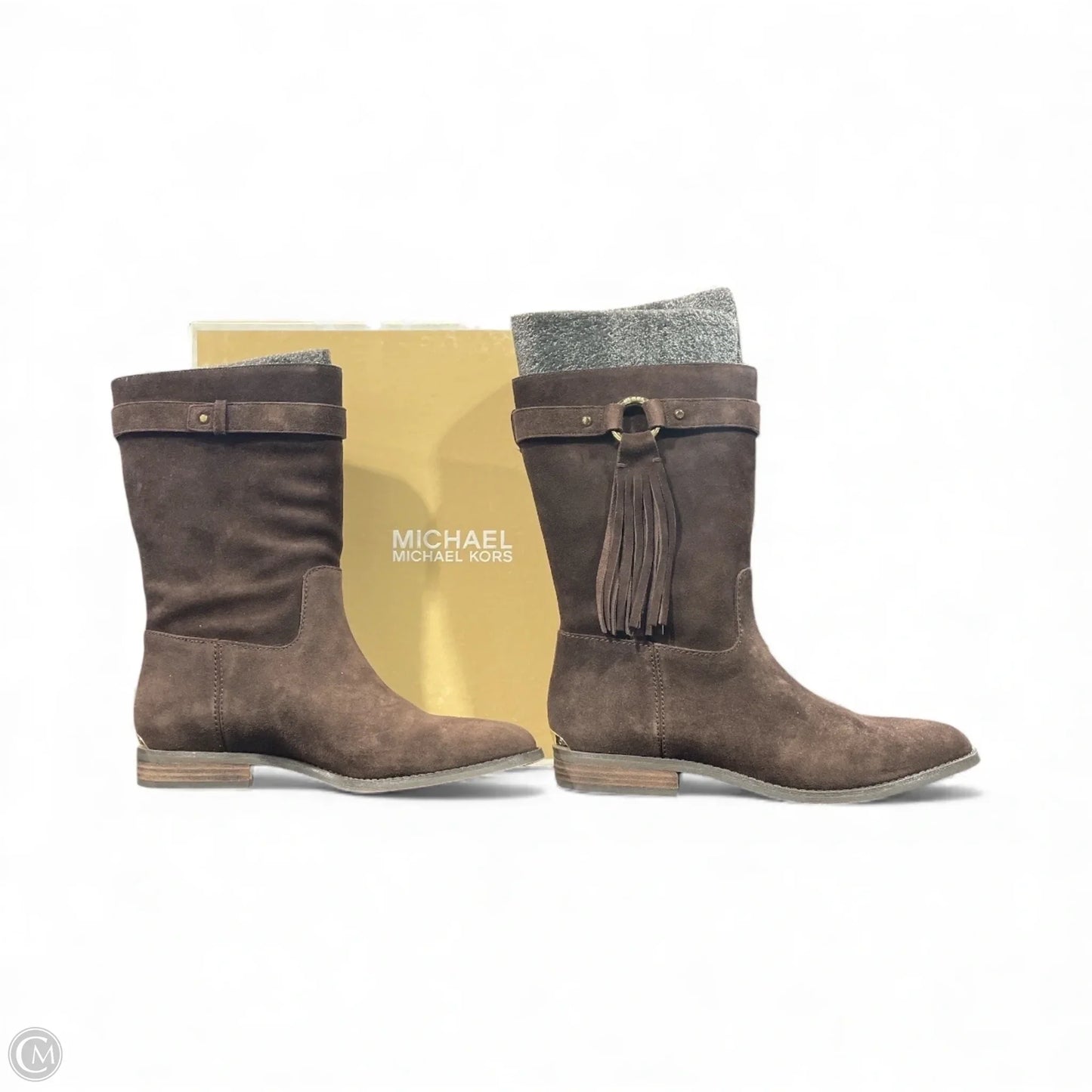 Boots Mid-calf Flats By Michael By Michael Kors In Brown, Size: 9.5