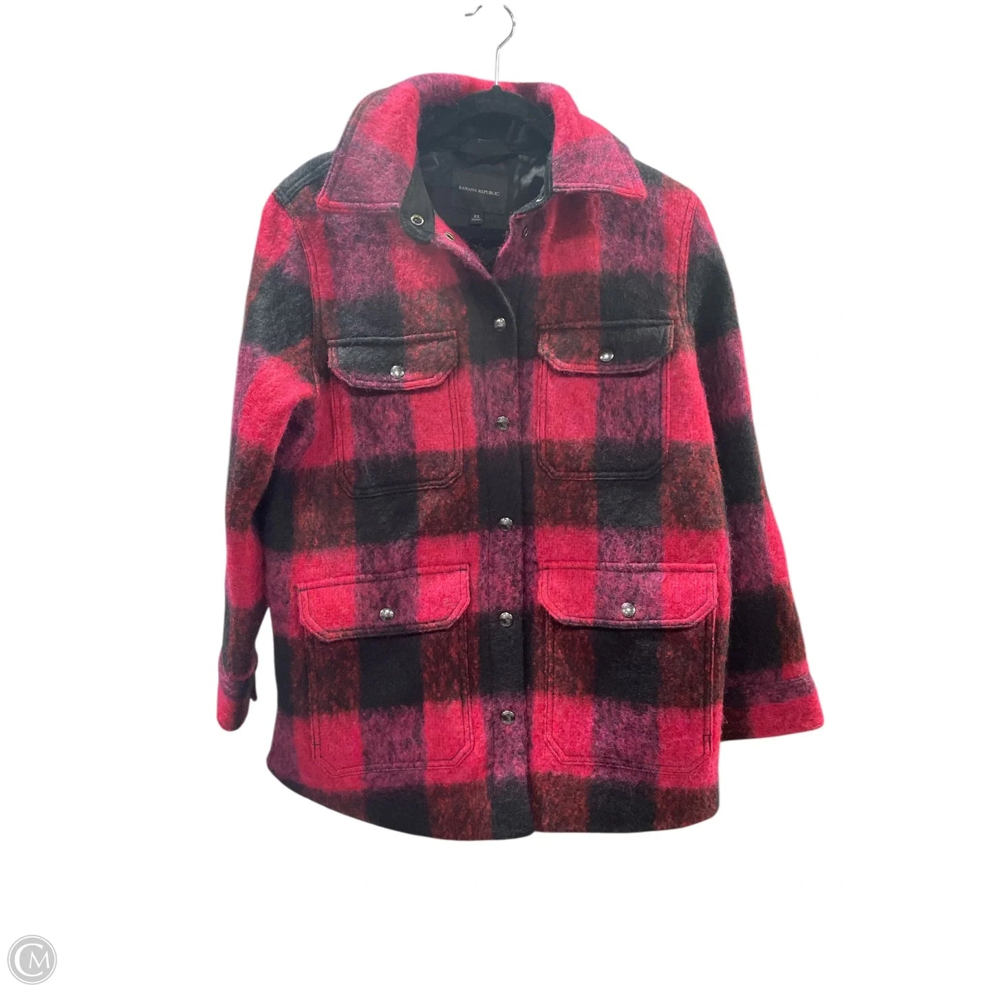 Coat Other By Banana Republic In Plaid Pattern, Size: Xs