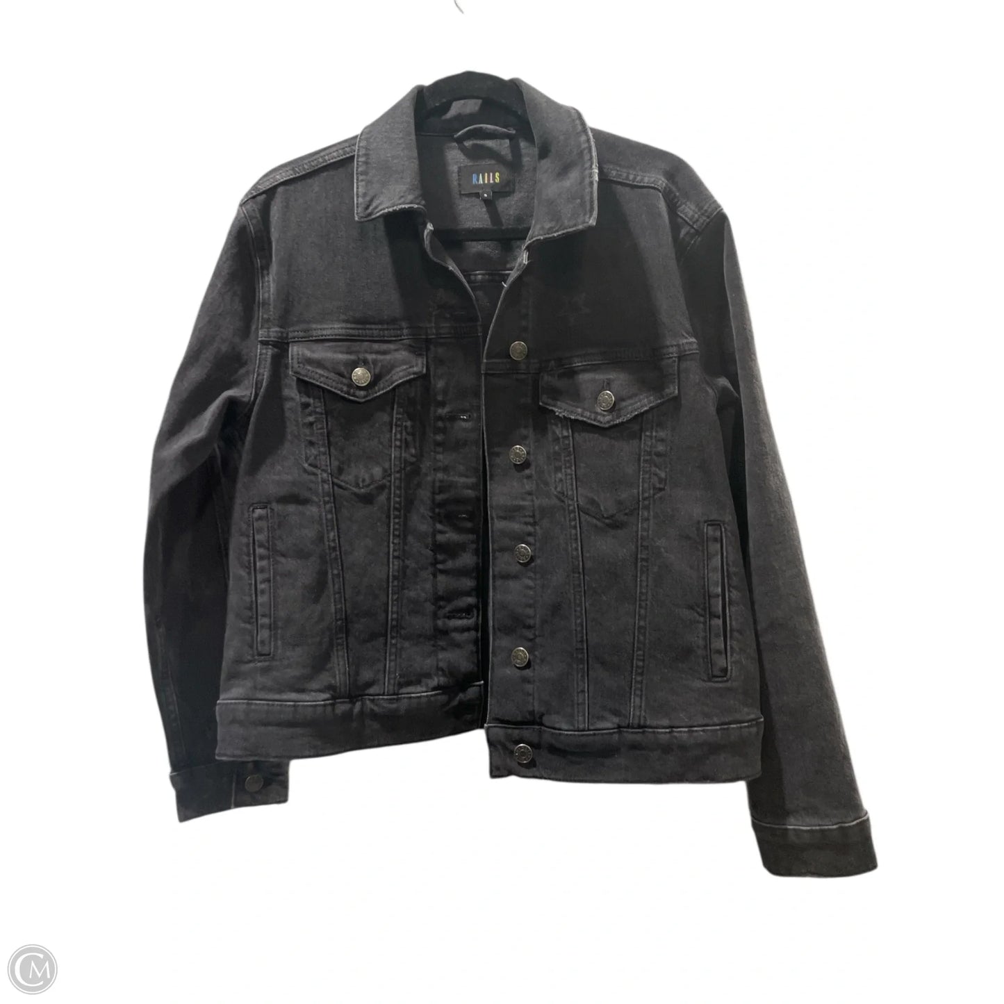 Jacket Denim By Rails In Black Denim, Size: S