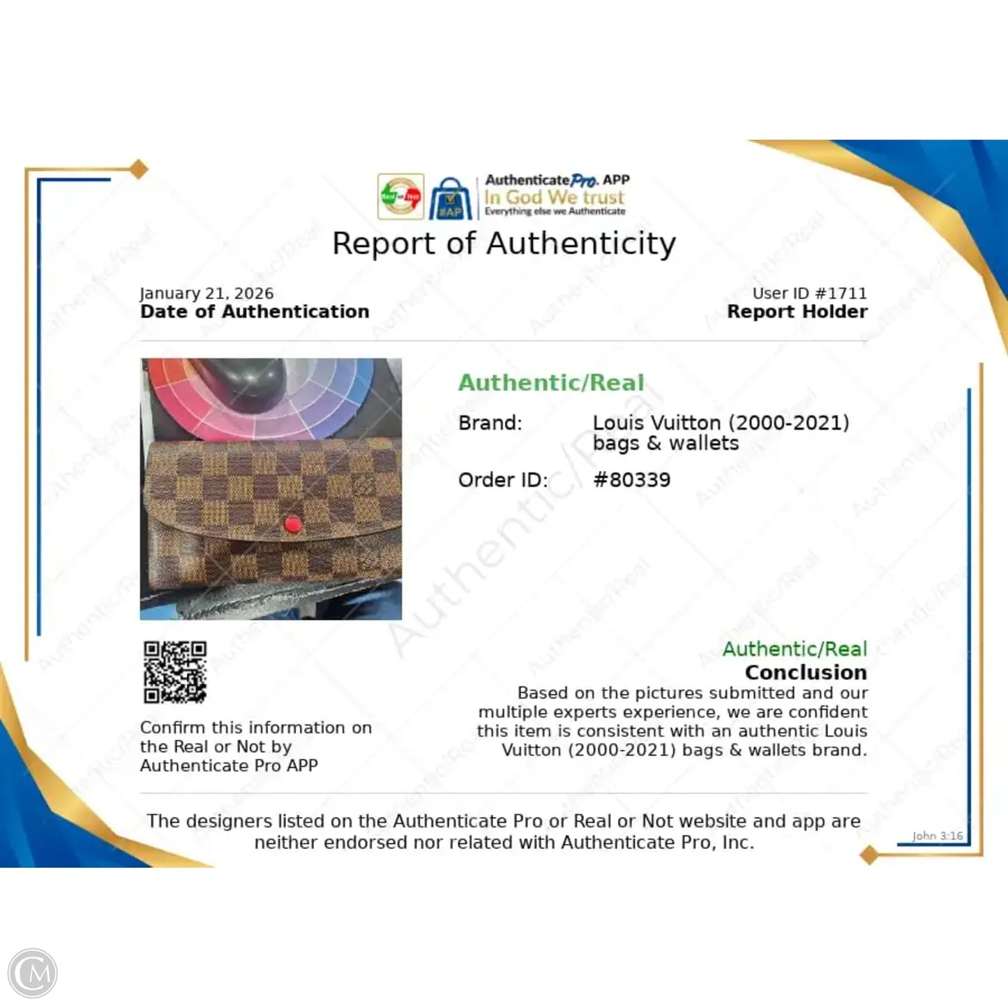 Wallet Luxury Designer By Louis Vuitton, Size: Large