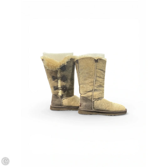 Boots Designer By Ugg In Brown & Cream, Size: 6