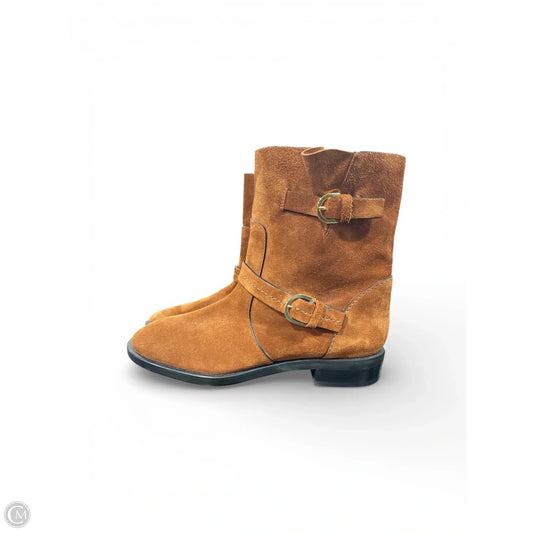 Boots Designer By Stuart Weitzman In Brown, Size: 9