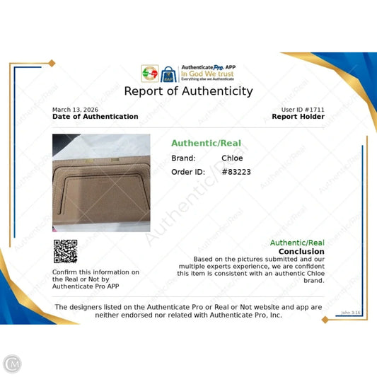 Wallet Luxury Designer By Chloe, Size: Medium