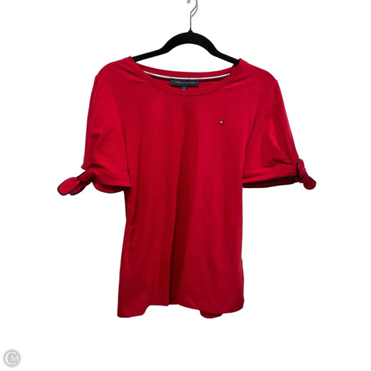 Top Short Sleeve By Tommy Hilfiger In Red, Size: Sp