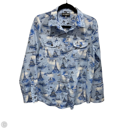 Blouse Designer By Karl Lagerfeld In Multi-colored, Size: Sp