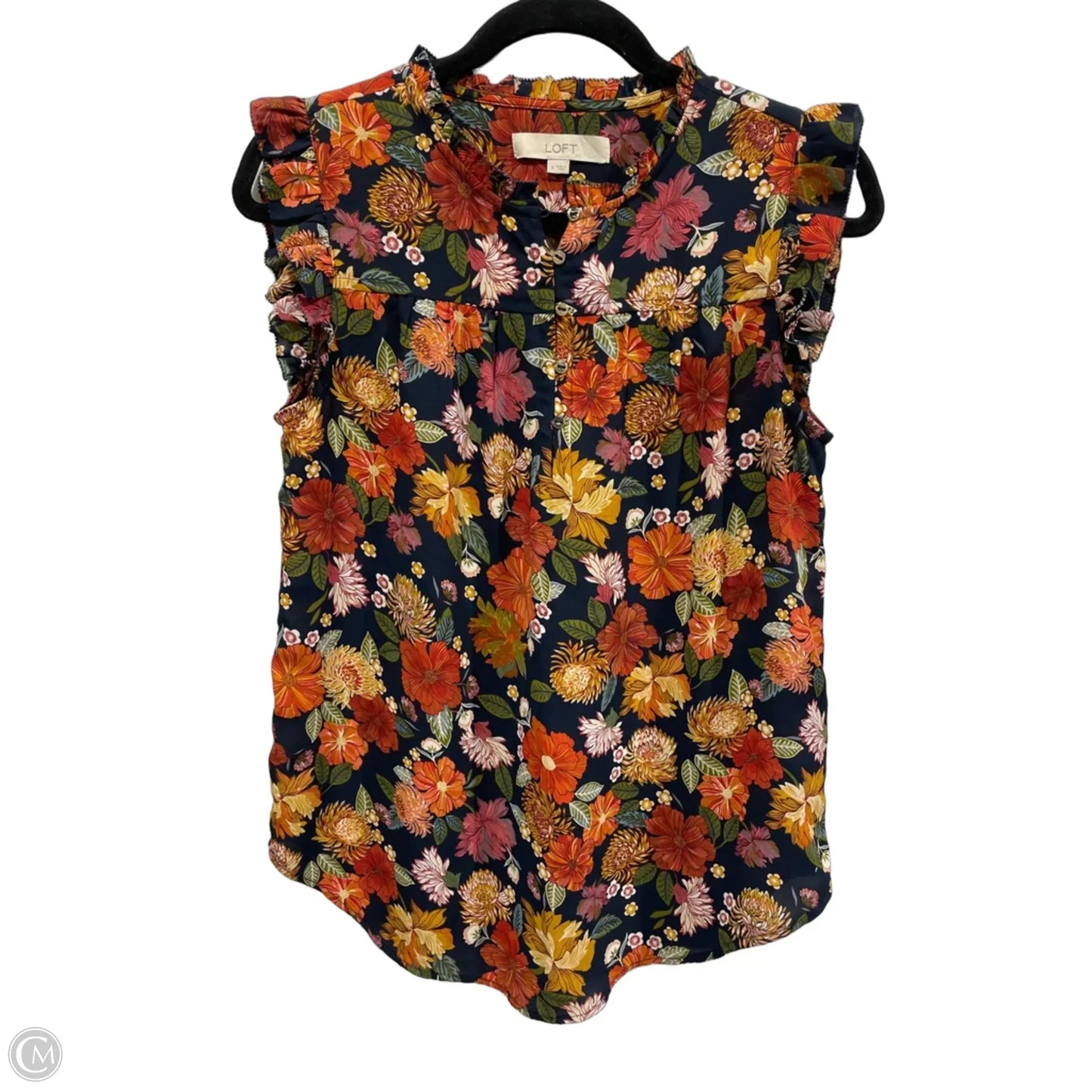 Blouse Sleeveless By Loft In Floral Print, Size: S