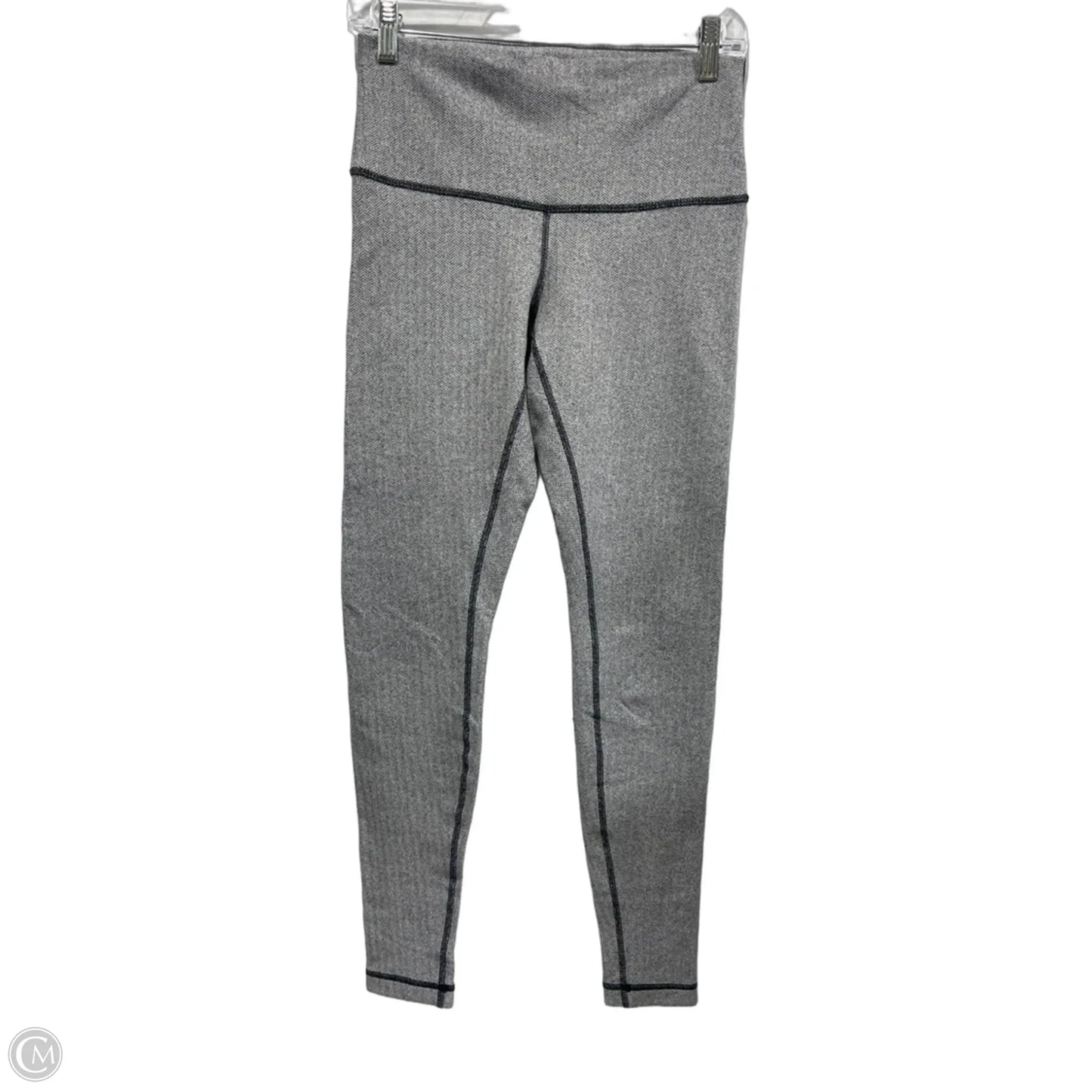 Athletic Leggings By Lululemon In Black & Grey, Size: 8