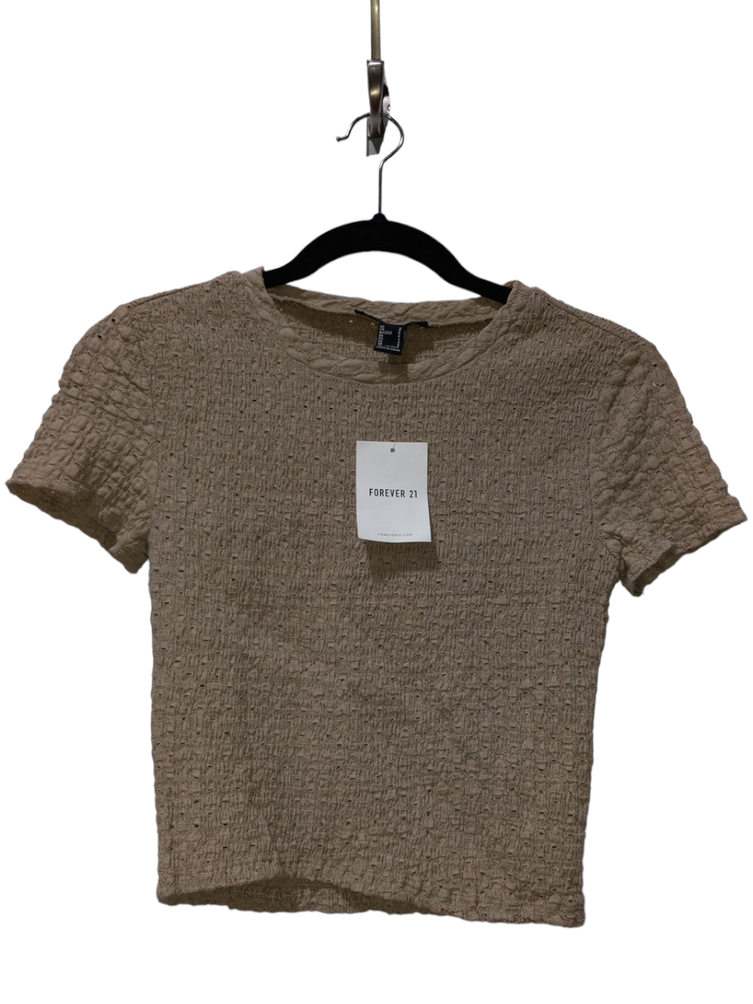 Brown Top Short Sleeve Forever 21, Size S