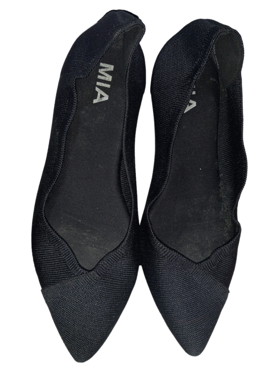 Black Shoes Flats Mia, Size 8