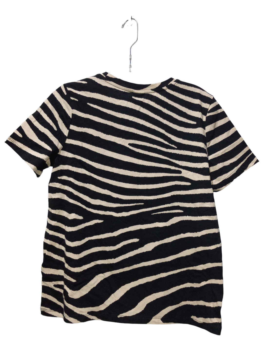 Zebra Print Top Short Sleeve H&m, Size S
