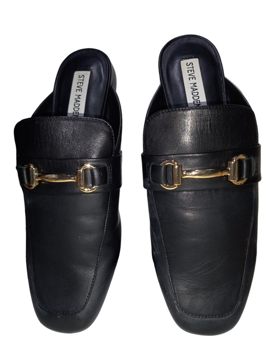 Black Shoes Flats Steve Madden, Size 8.5