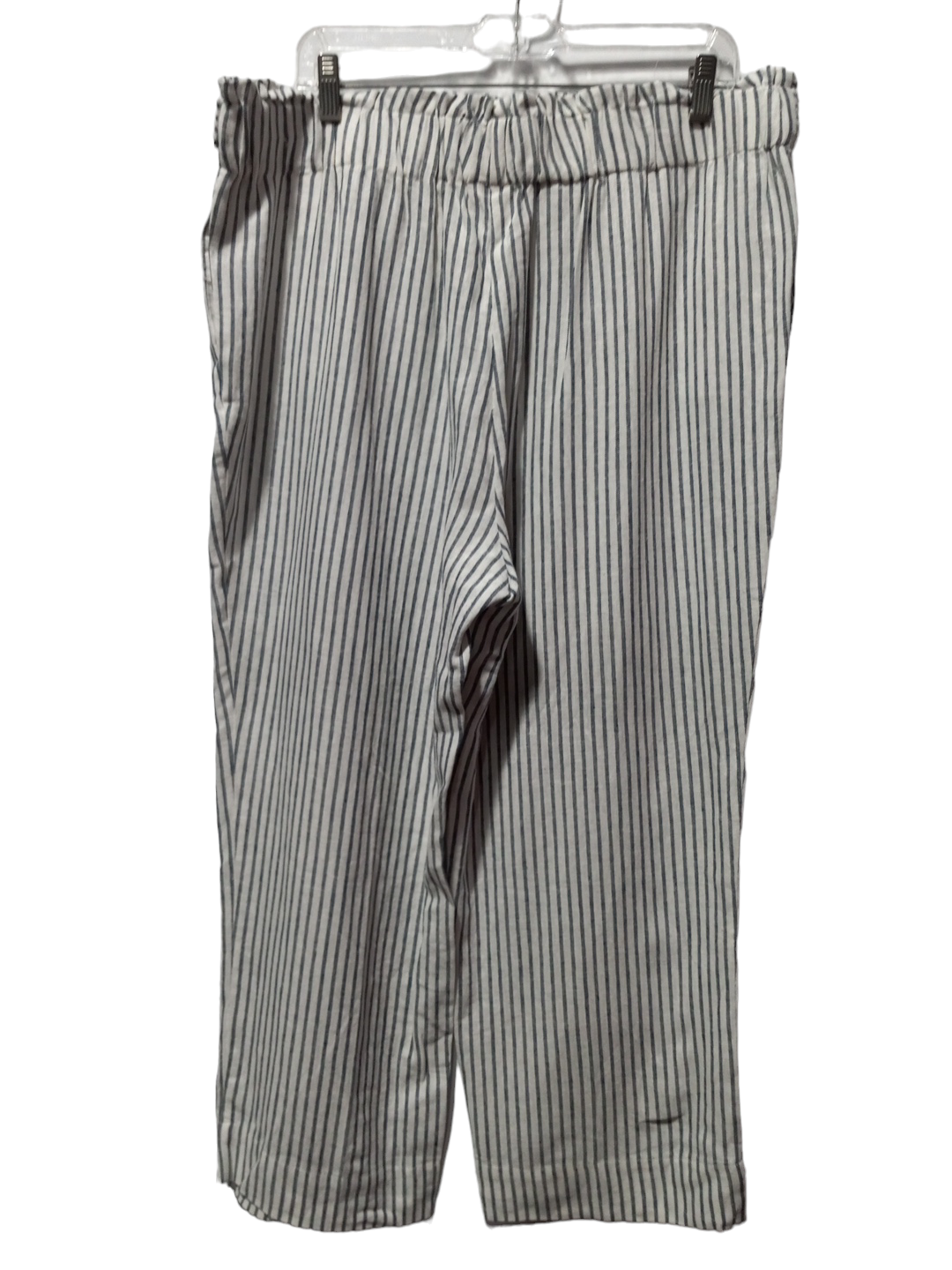 Striped Pattern Pants Linen Anne Klein, Size L