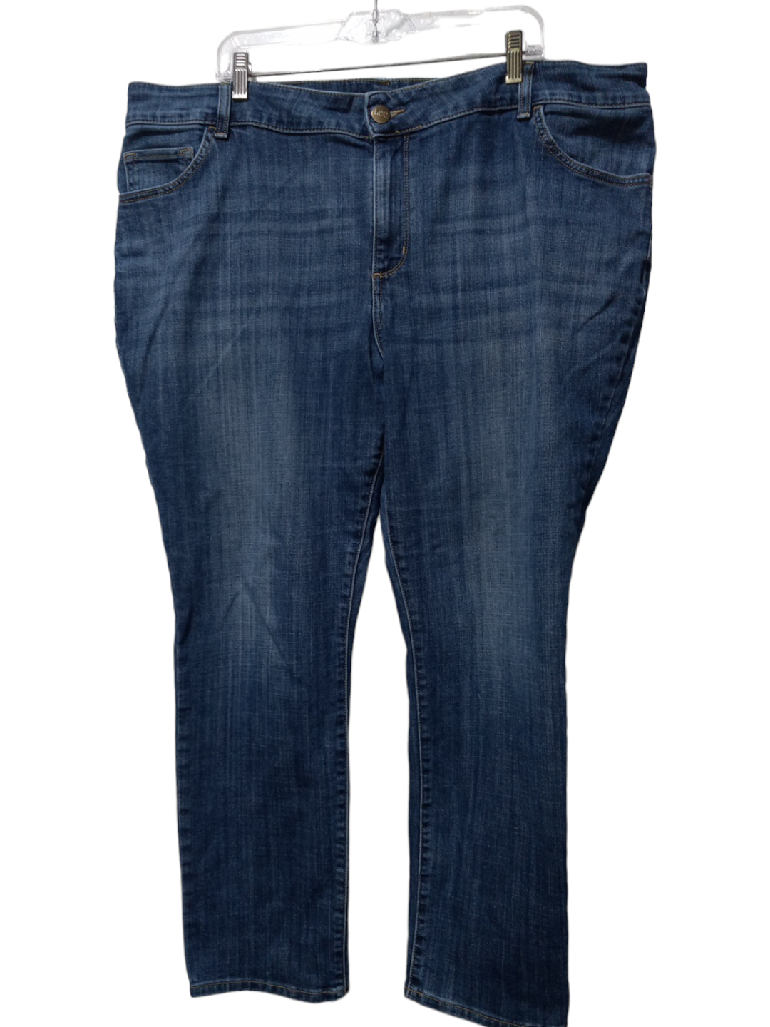 Blue Denim Jeans Straight Lee, Size 24