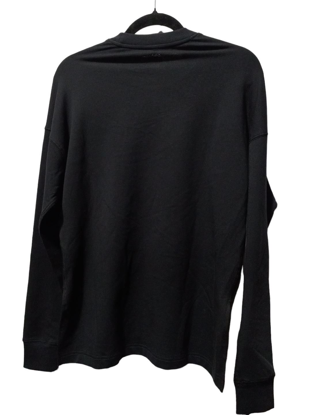 Black Athletic Top Long Sleeve Crewneck Clothes Mentor, Size S