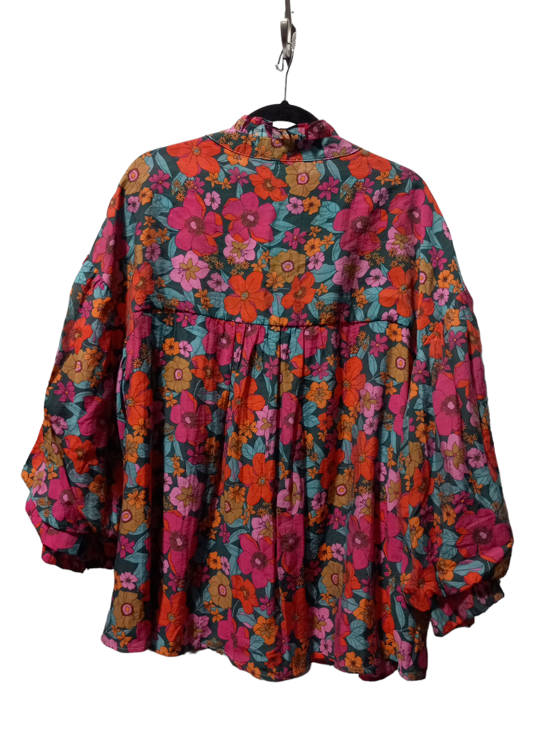 Floral Print Blouse 3/4 Sleeve Fate, Size 1x