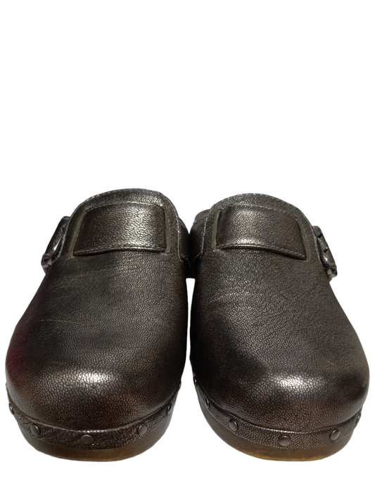Gold Shoes Heels Block Nurture, Size 6.5