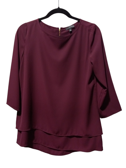 Top Long Sleeve By Limited In Burgundy, Size: Xs