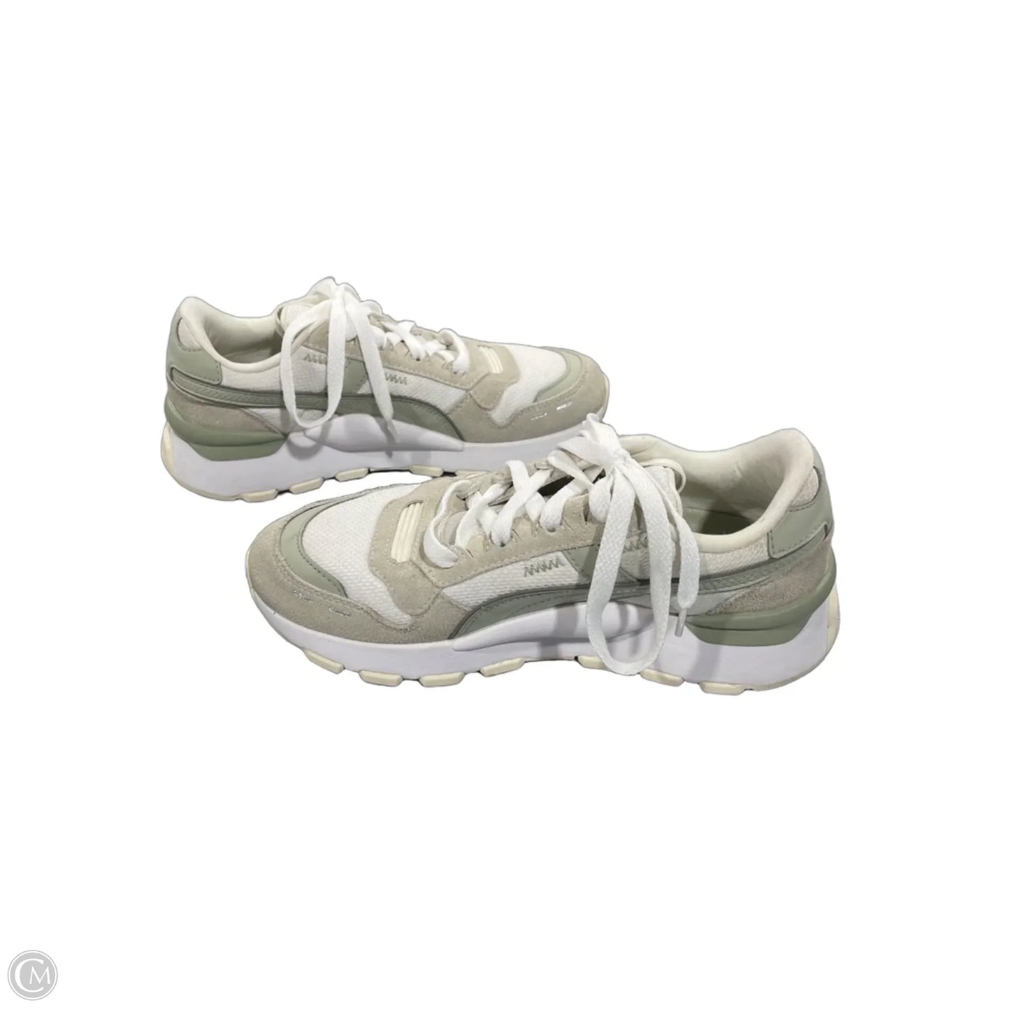 Shoes Athletic By Puma In Green & White, Size: 7