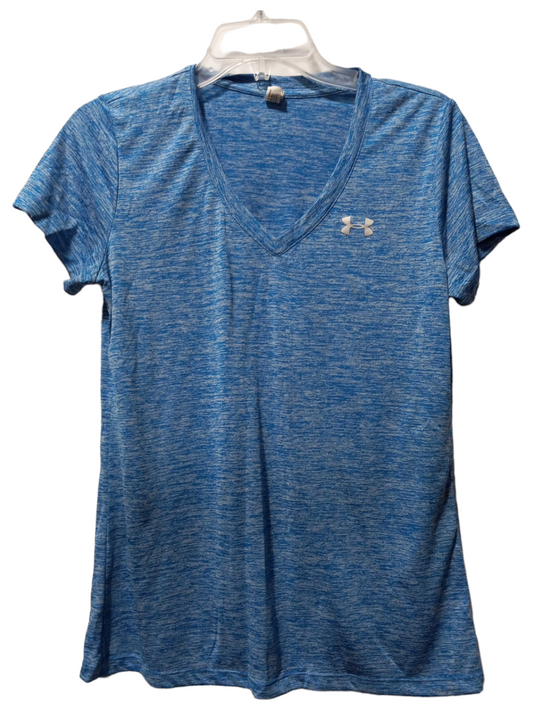 Blue & Grey Athletic Top Short Sleeve Under Armour, Size S