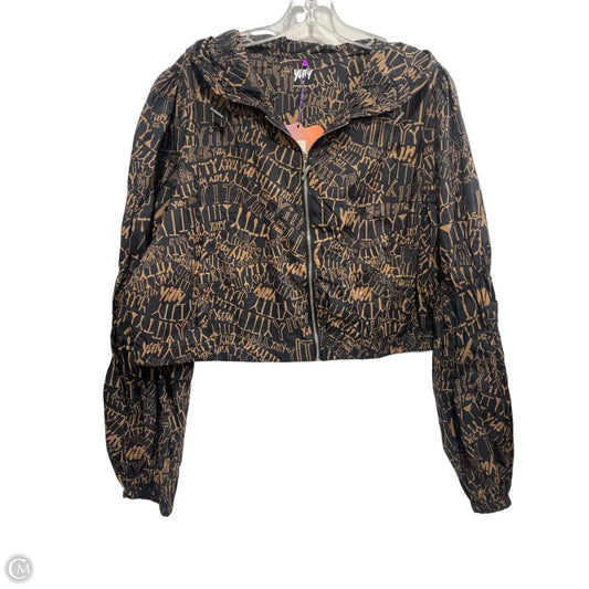 Athletic Jacket By Yitty In Black & Brown, Size: 1x