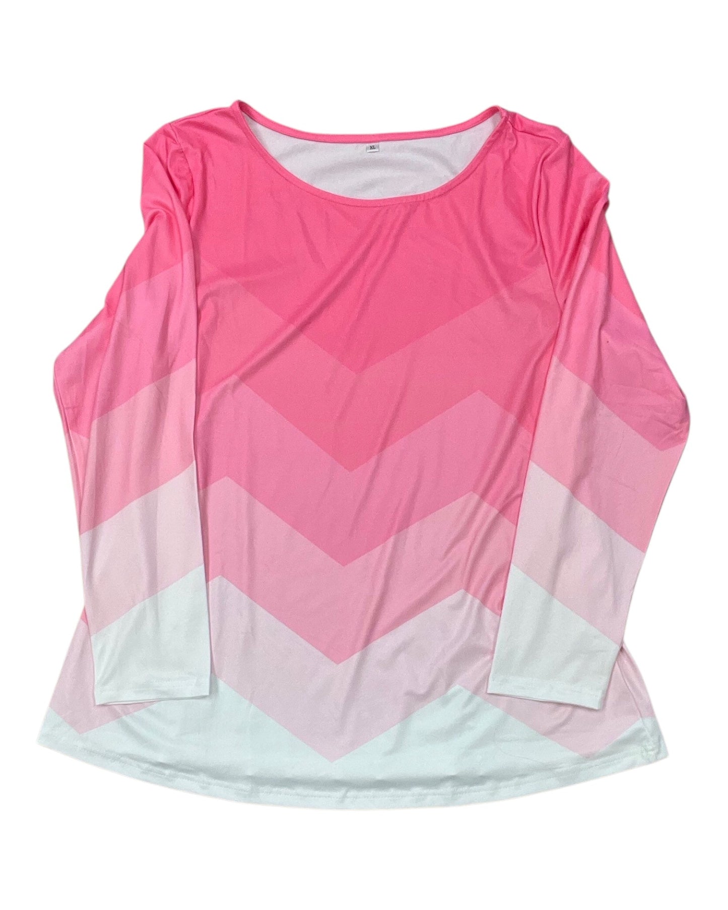 Top Ls By Clothes Mentor In Pink & White, Size:Xl