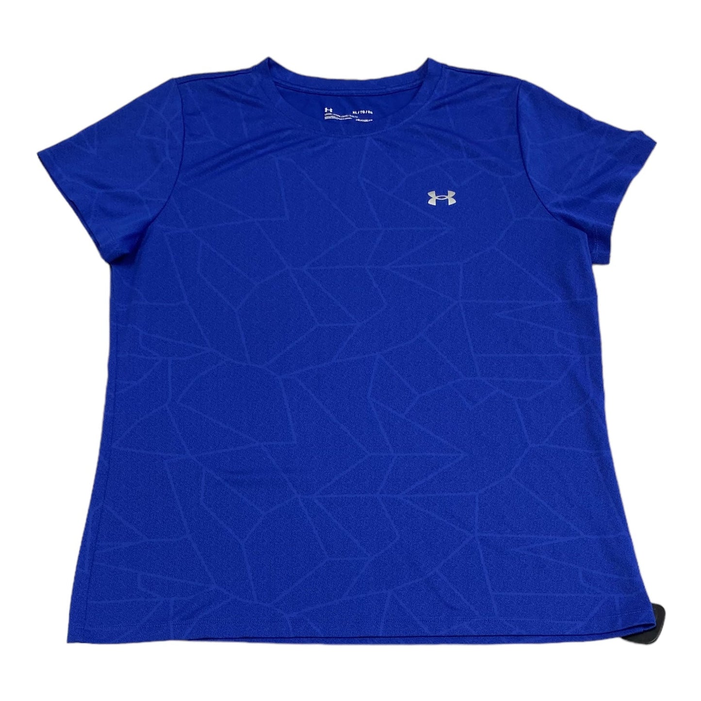 Athletic Top Short Sleeve By Under Armour In Blue, Size: Xl