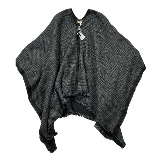 Poncho Designer By Michael By Michael Kors In Black & Grey, Size: Osfm