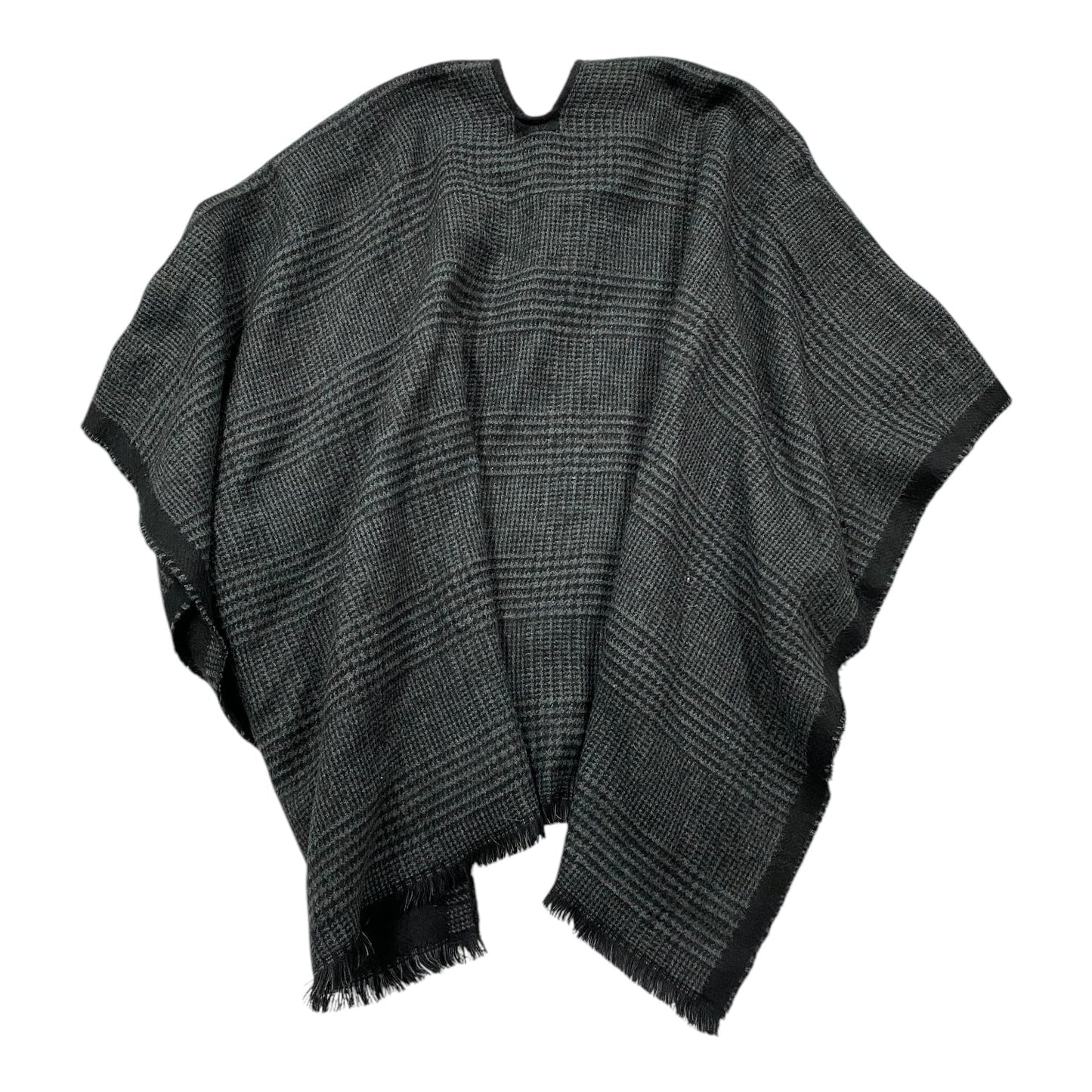 Poncho Designer By Michael By Michael Kors In Black & Grey, Size: Osfm